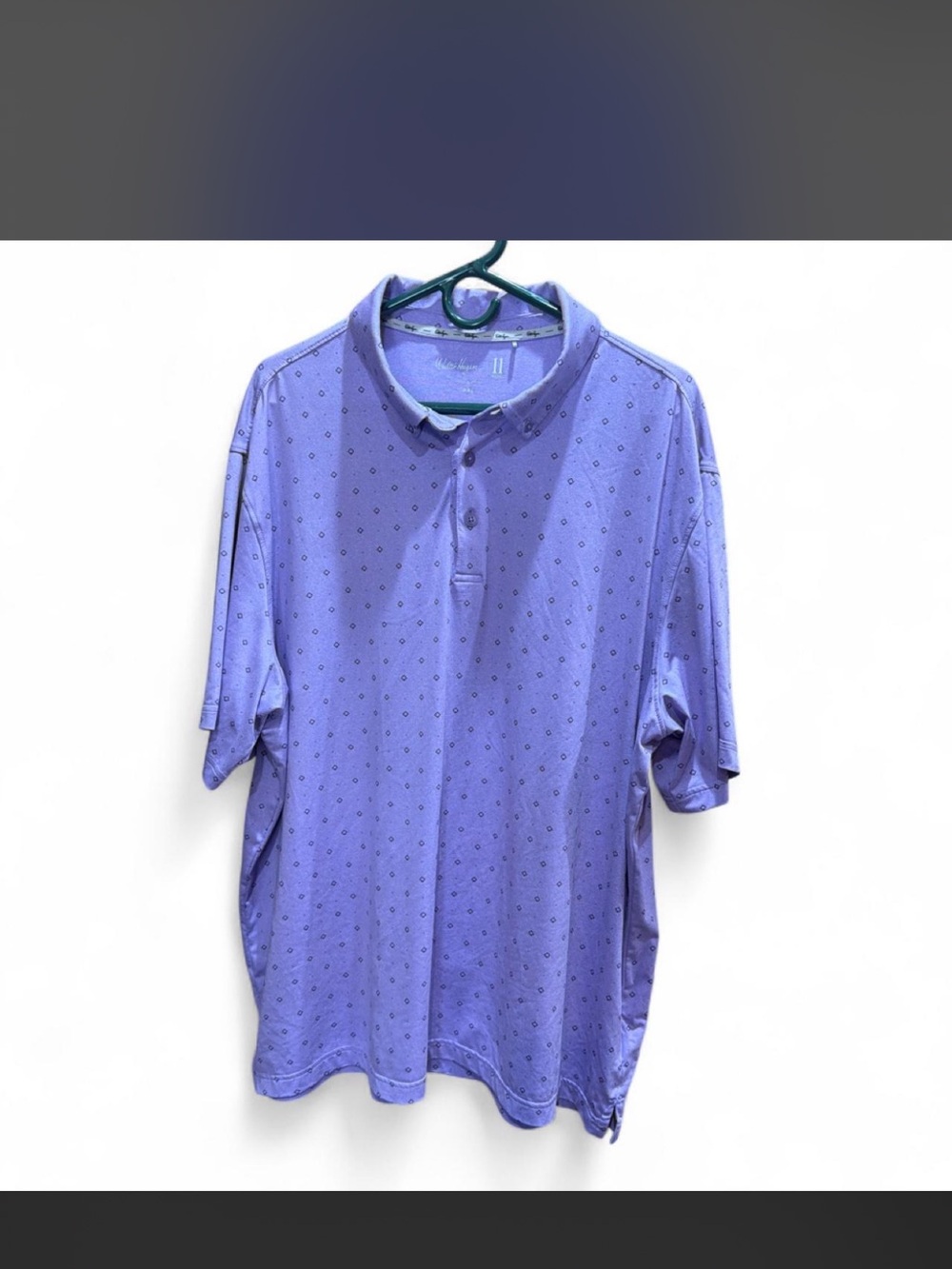 Walter Hagen Purple Polo with Subtle Micro Dots